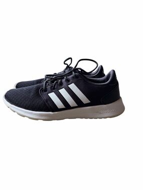 adidas Black & White Low-Top Cloudfoam Trainers Sz 8.5